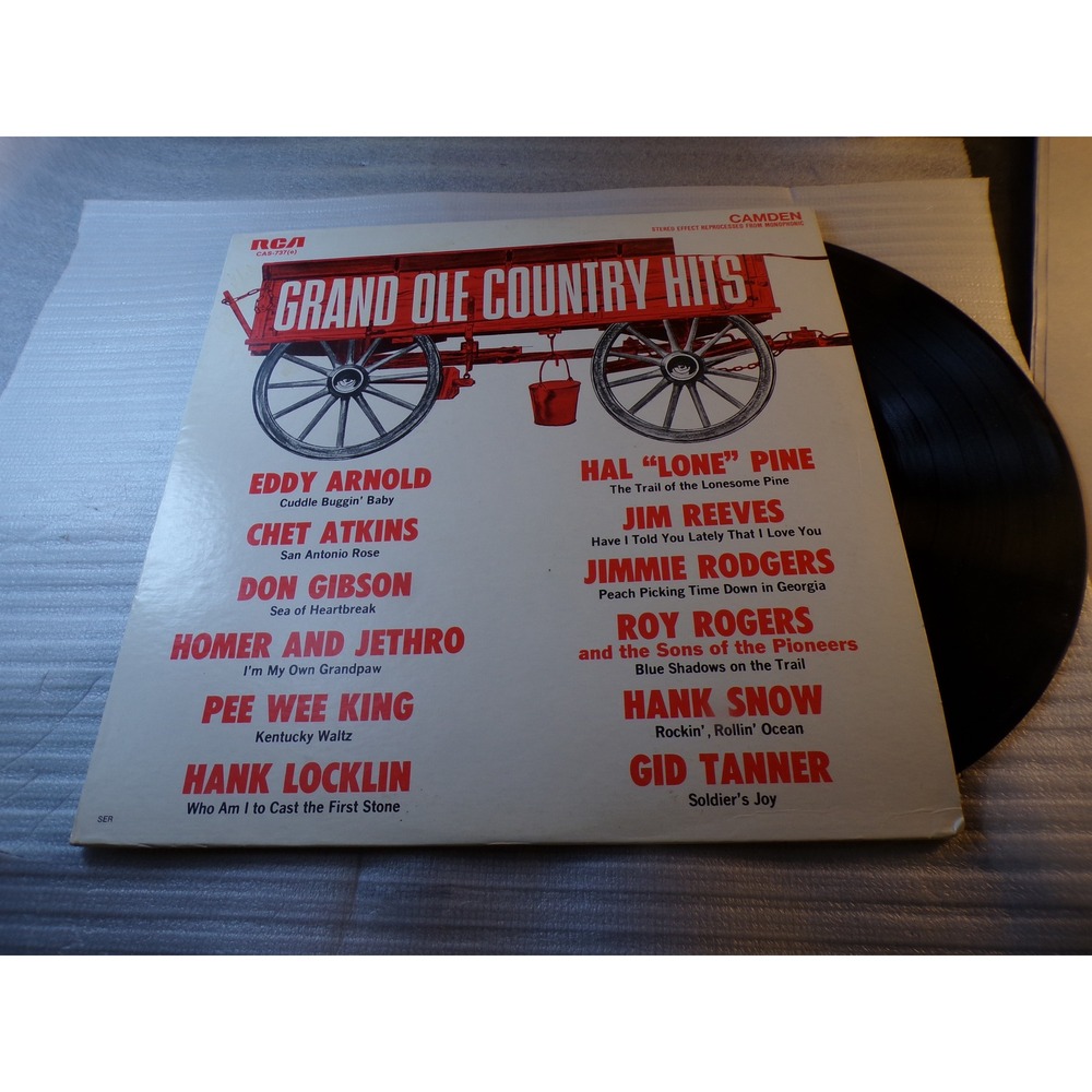 Grand Ole Country Hits Vinyl LP RCA Camden CAS-737 Chet Atkins Jim Reeves 1963
